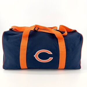 Vtg Chicago Bears Miller Lite Promo Duffel Bag Navy Orange Football Gym NFL Y2K